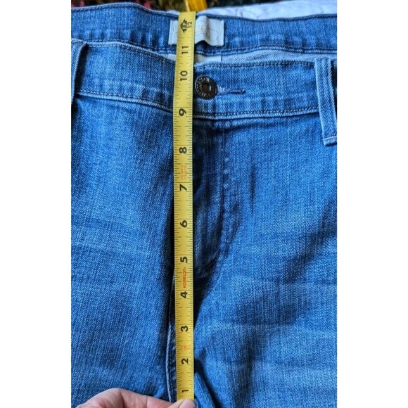 Levi’s Shorts Women 515 Bermuda Denim Jean Stretch High Rise Cuffed Sz 14 - Picture 8 of 10